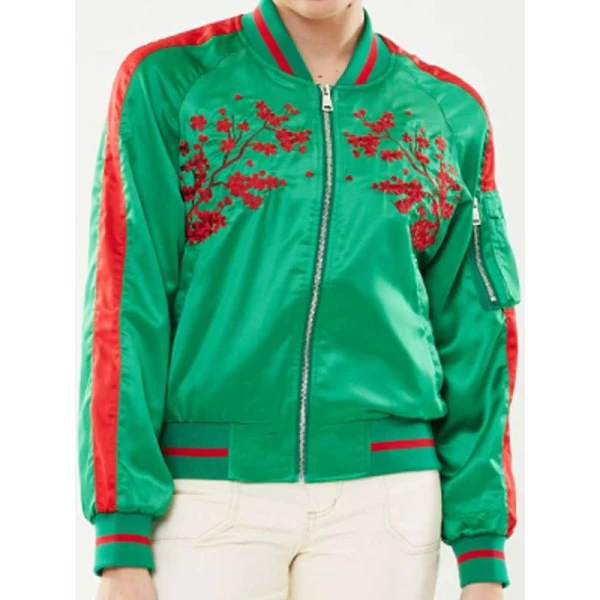 Meréana Tomlinson The Iris Affair Green Bomber Jacket