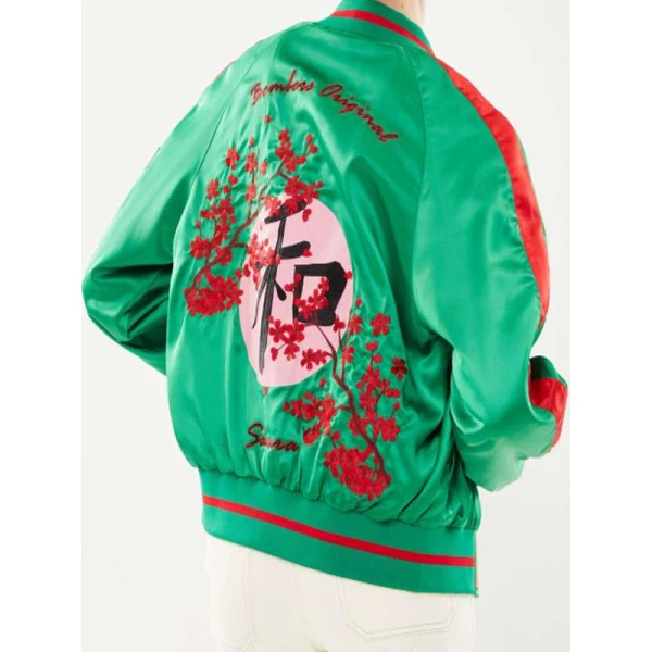 Meréana Tomlinson The Iris Affair Green Bomber Jacket