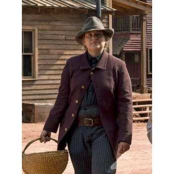 Merritt Wever Godless Maroon Jacket