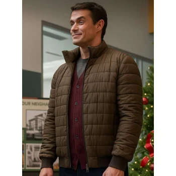 Merry Christmas Ted Cooper Robert Buckley Brown Jacket