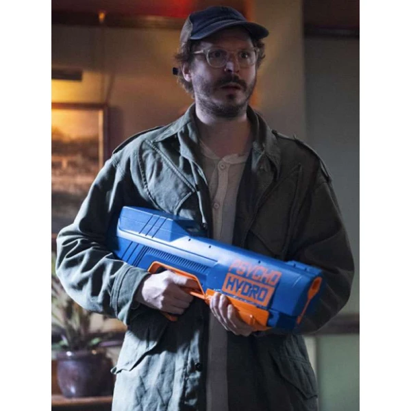 Michael Cera The Running Man 2025 Green Jacket