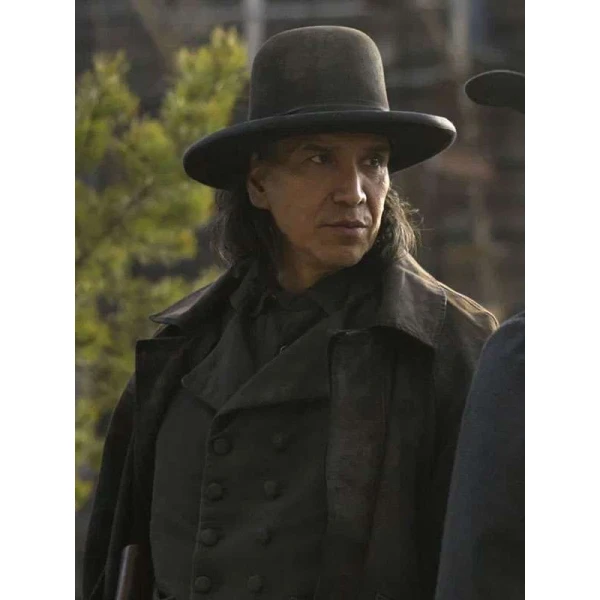 Michael Greyeyes The Abandons Black Trench Coat