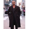 Michele Morrone Black Wool Coat