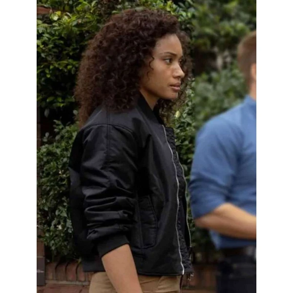 Michelle Mackey NCIS Sydney Black Bomber Jacket
