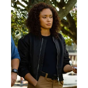 Michelle Mackey NCIS Sydney Black Bomber Jacket