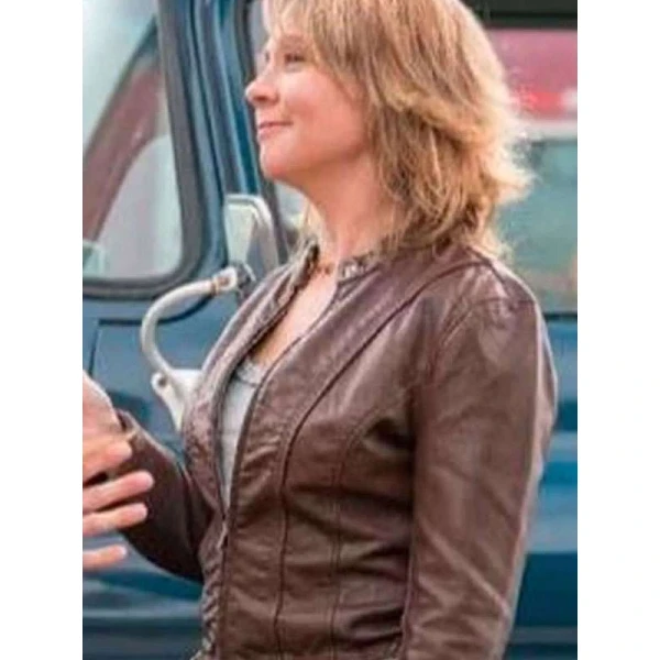 Michelle Morgan Heartland Brown Leather Jacket