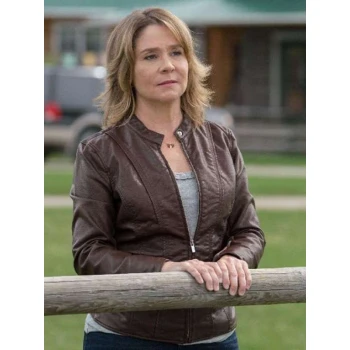 Michelle Morgan Heartland Brown Leather Jacket