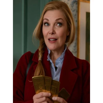 Michelle Pfeiffer Oh What Fun Red Wool Coat