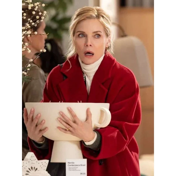 Michelle Pfeiffer Oh What Fun Red Wool Coat