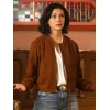 Mickey Fox Sheriff Country Brown Bomber Jacket
