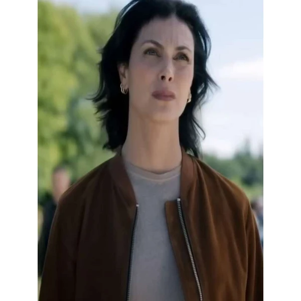 Mickey Fox Sheriff Country Brown Bomber Jacket