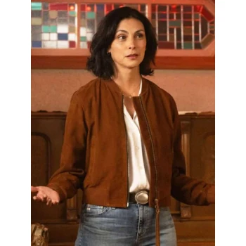 Mickey Fox Sheriff Country Brown Bomber Jacket