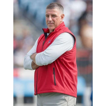 Mike Vrabel New England Patriots 2025 Red Vest