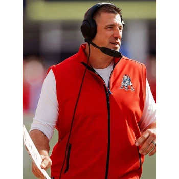 Mike Vrabel New England Patriots 2025 Red Vest