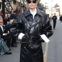 Miley Cyrus 2025 Black Leather Coat
