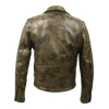 Military Camouflage Leather Jacket