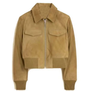 Miranda Rae Mayo Chicago Fire 2025 Suede Bomber Jacket