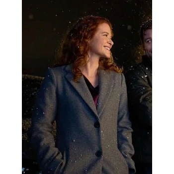 Mistletoe Murders S02 Sarah Drew Grey Wool Coat