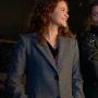 Mistletoe Murders S02 Sarah Drew Grey Wool Coat
