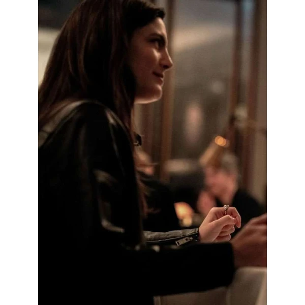 Monica Barbaro Crime 101 Black Leather Jacket