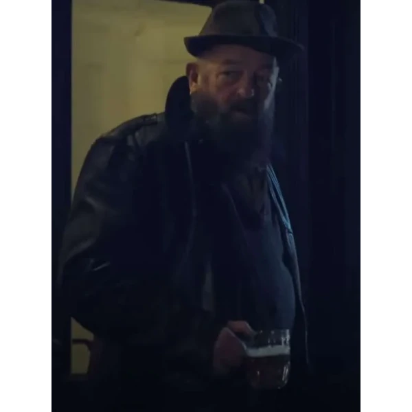 Morgan Philpott Murder Before Evensong Leather Jacket