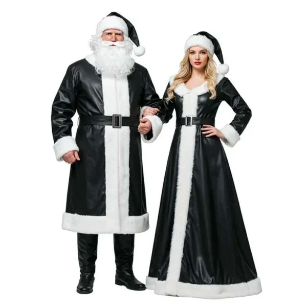 Mr and Mrs Santa Claus Leather Costume