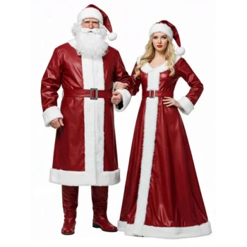 Mr and Mrs Santa Claus Leather Costume