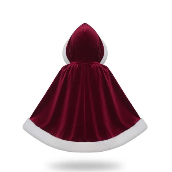 Mrs Santa Claus Maroon Christmas Cape