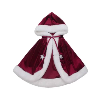 Mrs Santa Claus Maroon Christmas Cape