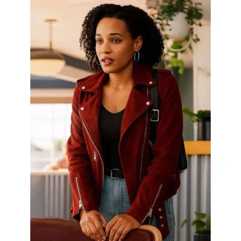 Murder in a Small Town S02 Laila Jackson Suede Leather Jacket