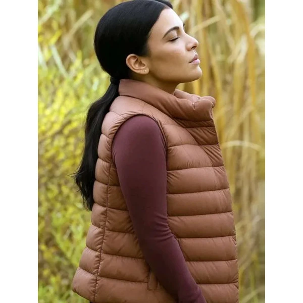 Women’s Brown Fashion Vest Worn by Jackie Howard in Walter Boys