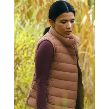 Women’s Brown Fashion Vest Worn by Jackie Howard in Walter Boys Women’s Brown Fashion Vest Worn by Jackie Howard in Walter Boys