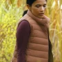 Women’s Brown Fashion Vest Worn by Jackie Howard in Walter Boys
