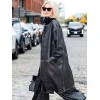 Naomi Watts NYC 2025 Black Leather Coat