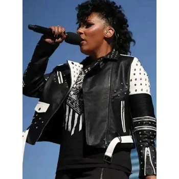 NASCAR Championship Alicia Taylor Studded Leather Jacket