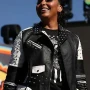 NASCAR Championship Alicia Taylor Studded Leather Jacket
