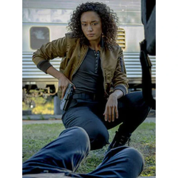 NCIS Sydney S03 Olivia Swann Brown Bomber Jacket