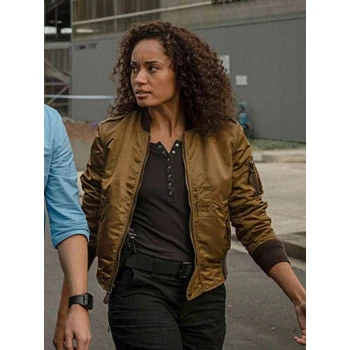 NCIS Sydney S03 Olivia Swann Brown Bomber Jacket