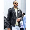 New York Runway Style Jayson Tatum Leather Jacket