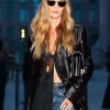 Rosie Huntington-Whiteley Luxe Black Leather Jacket