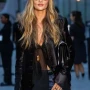 Rosie Huntington-Whiteley Luxe Black Leather Jacket