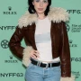 New York Film Festival 2025 Julia Fox Brown Fur Jacket
