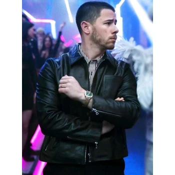 Nick Jonas A Very Jonas Christmas Movie Leather Jacket
