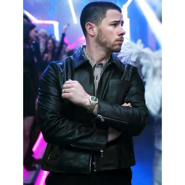 Nick Jonas A Very Jonas Christmas Movie Leather Jacket