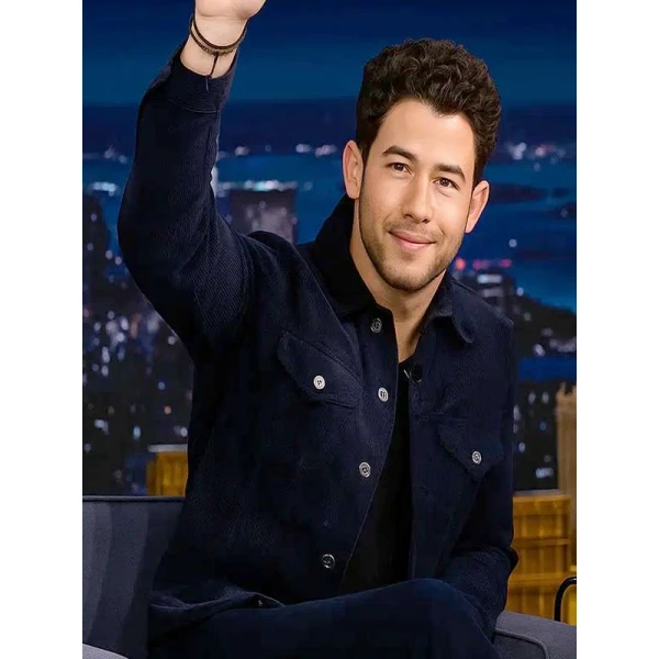 Nick Jonas The Tonight Show Suede Leather Jacket