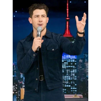 Nick Jonas The Tonight Show Suede Leather Jacket