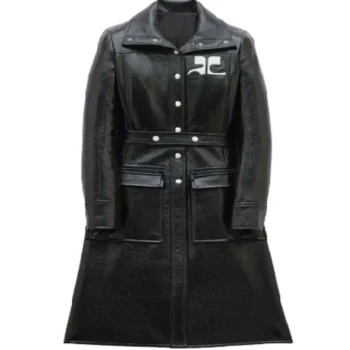 Nicôle Lecky Wild Cherry Black Leather Coat