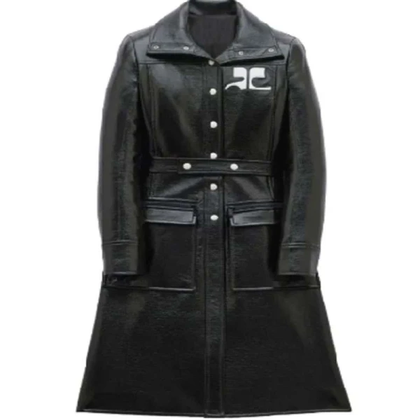 Nicôle Lecky Wild Cherry Black Leather Coat