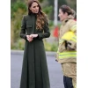 NIFRS College Kate Middleton Green Wool Coat