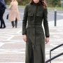 NIFRS College Kate Middleton Green Wool Coat